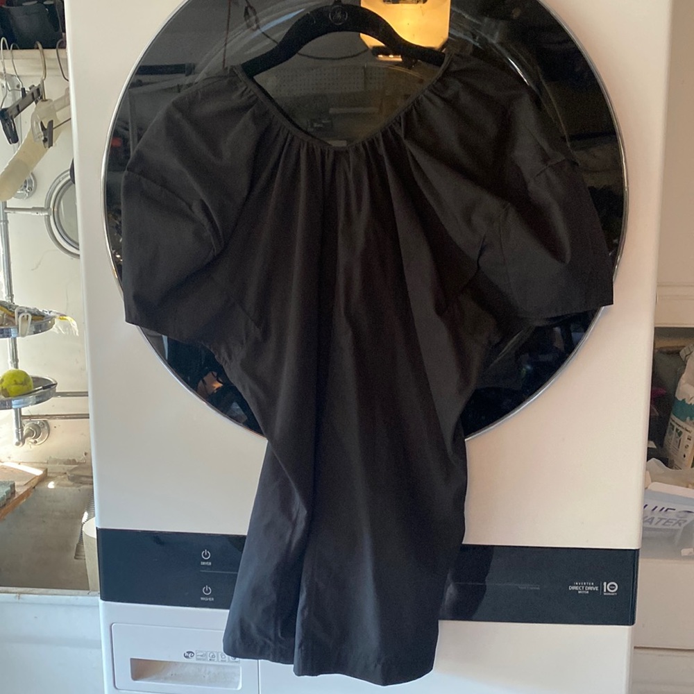 Old Céline black puff sleeve scout neck top 42